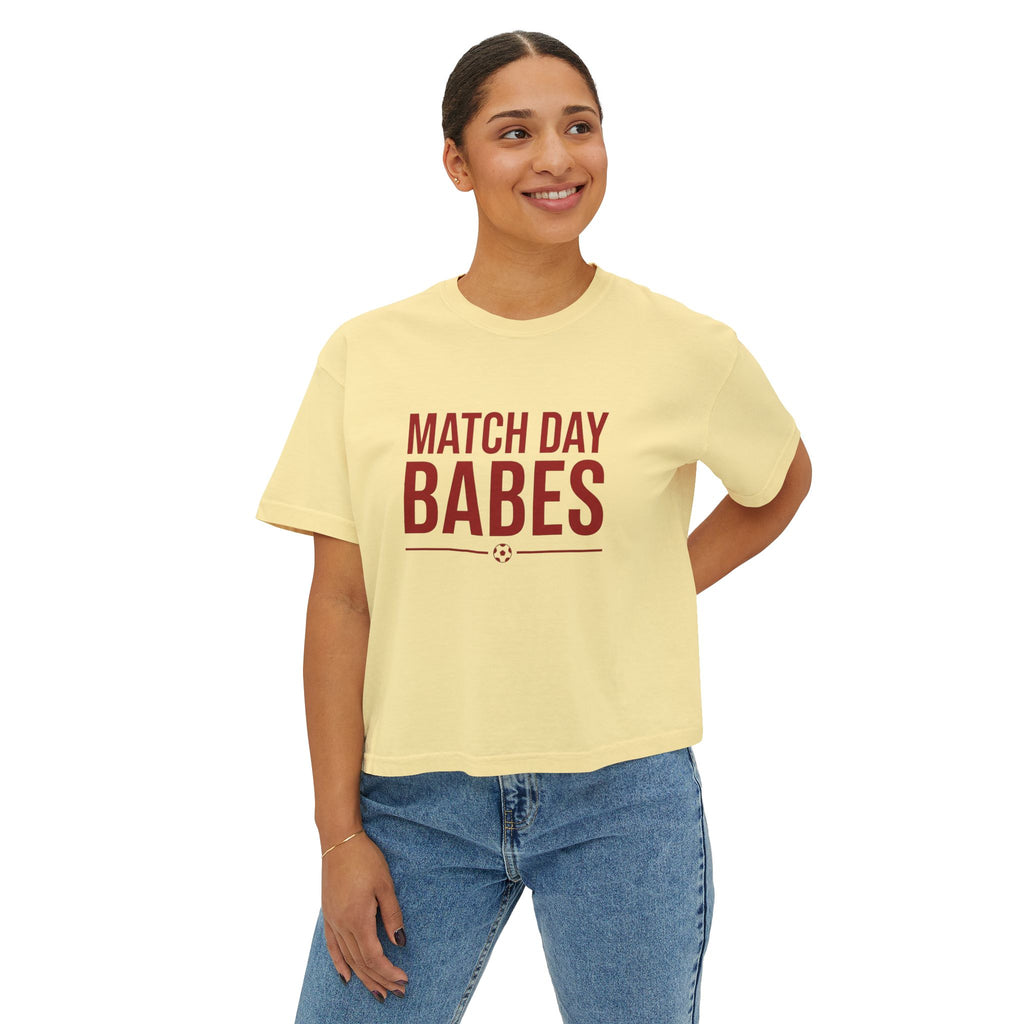 Match Day Babes Women's Boxy Tee – Soccer Game Day Shirt