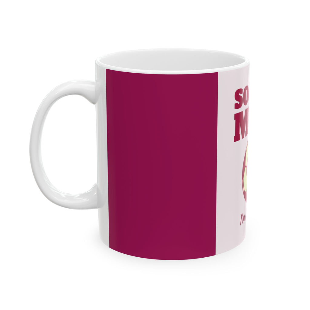 Soccer Mom Ceramic Mug (11oz & 15oz) — 'I'm A Cool Mom' Heart Soccer Ball Coffee Cup