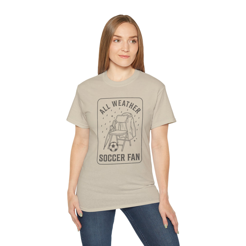 All Weather Soccer Fan T-Shirt — Outdoor Soccer Supporter Tee