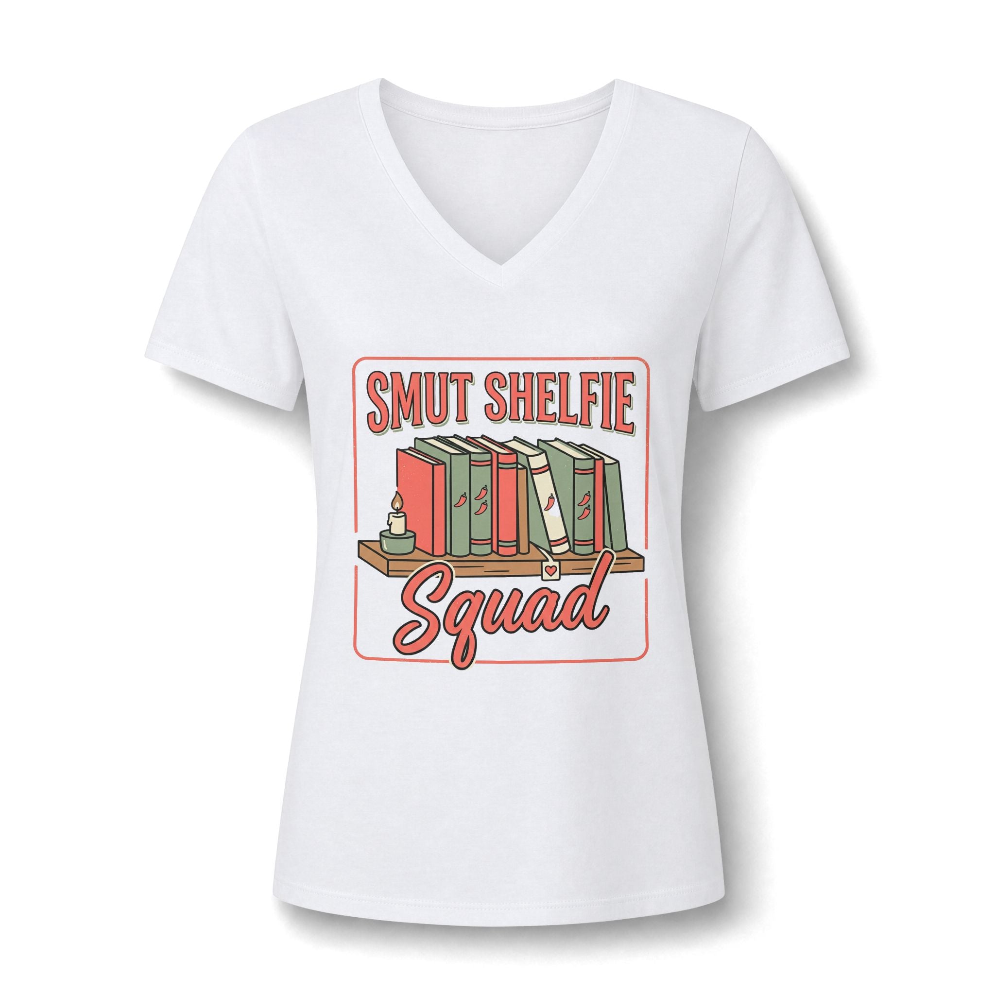Smut Shelfie Squad V-Neck Tee