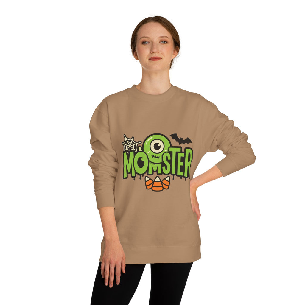 Momster Halloween Sweatshirt — Cute Green Monster Mom Graphic