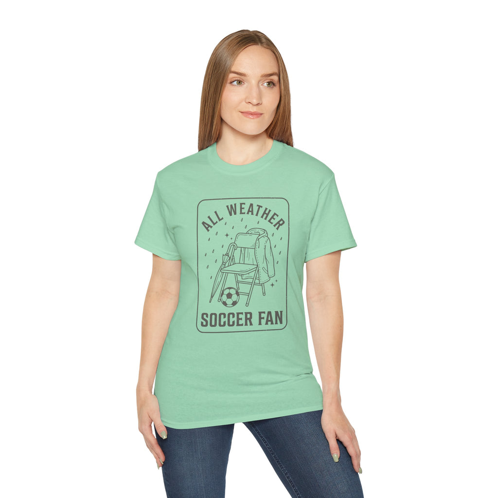 All Weather Soccer Fan T-Shirt — Outdoor Soccer Supporter Tee