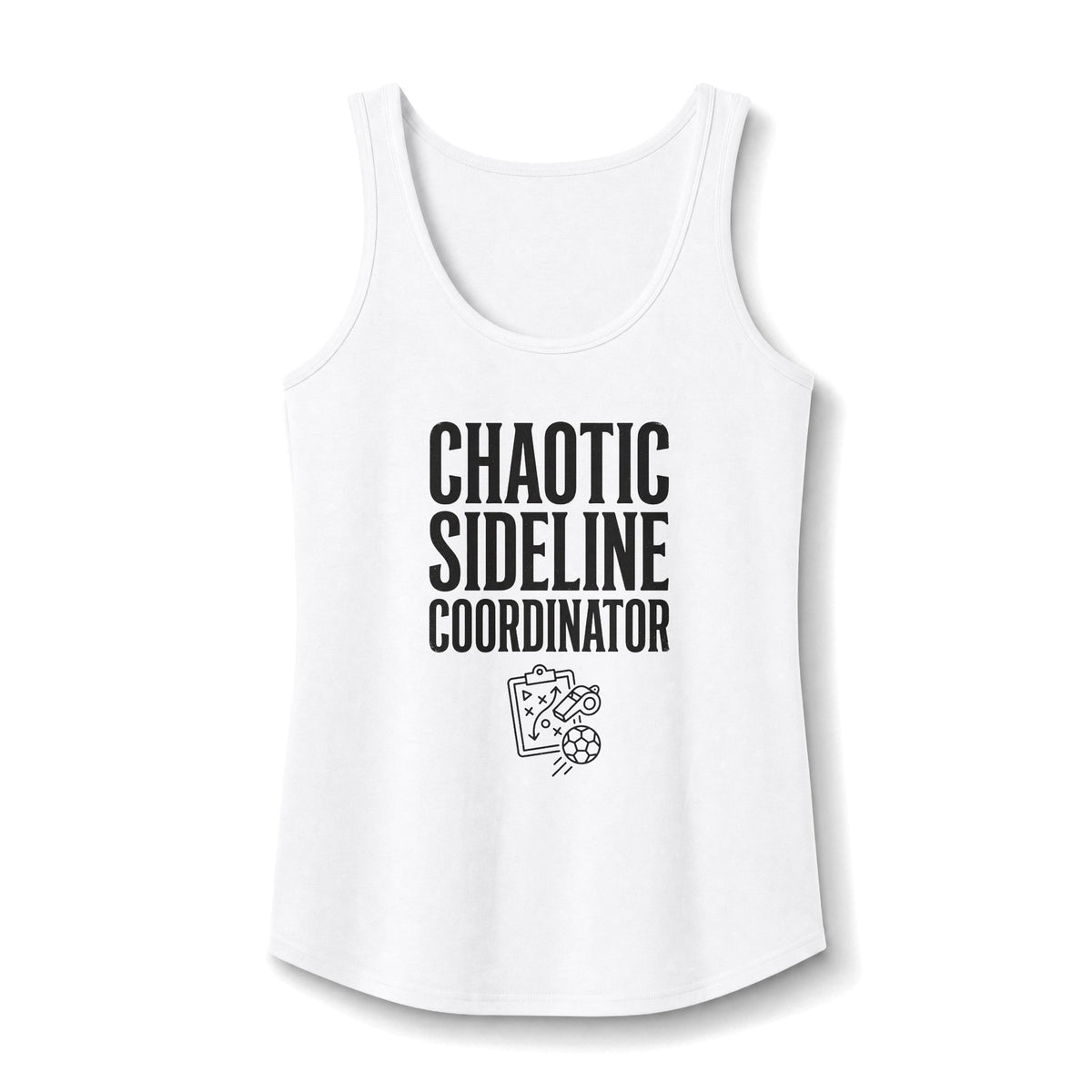 Chaotic Sideline Coordinator Tank Top — Funny Mom Sports Mom Coach Tee
