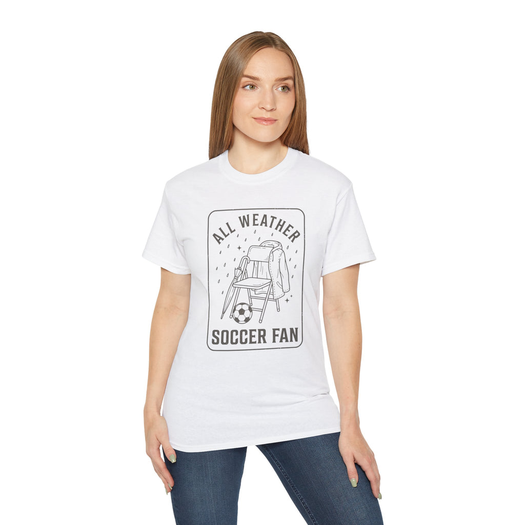 All Weather Soccer Fan T-Shirt — Outdoor Soccer Supporter Tee