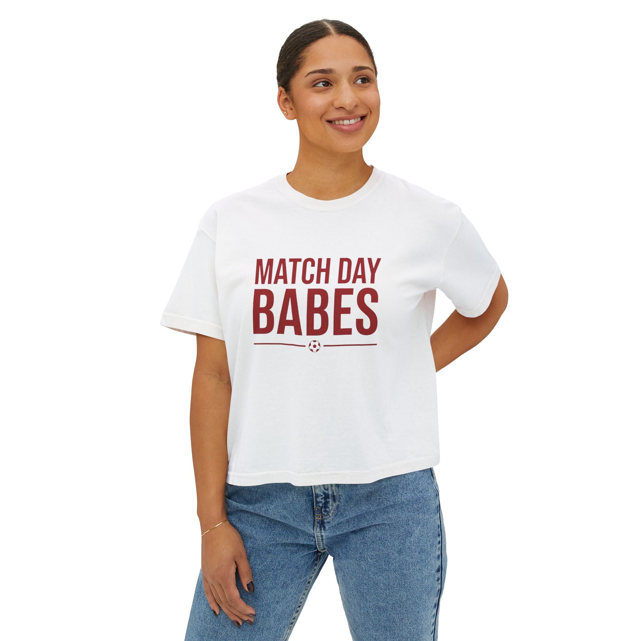 Match Day Babes Women's Boxy Tee – Soccer Game Day Shirt