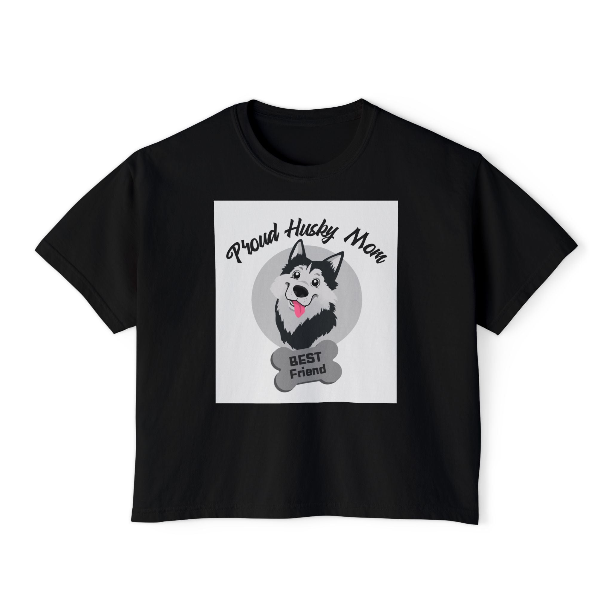 Proud Husky Mom Women's Boxy Tee – Best Friend Dog Lover Shirt