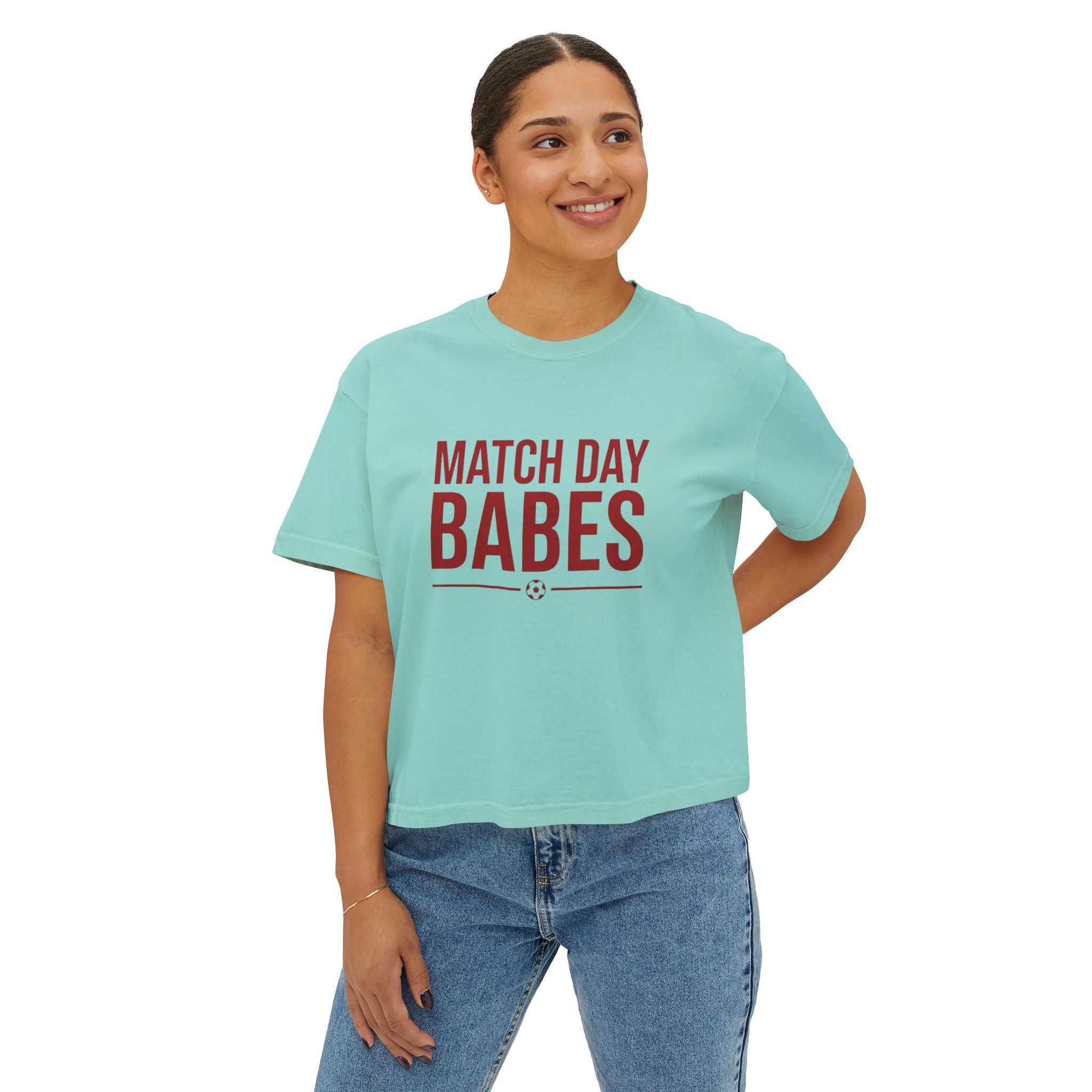 Match Day Babes Women's Boxy Tee – Soccer Game Day Shirt