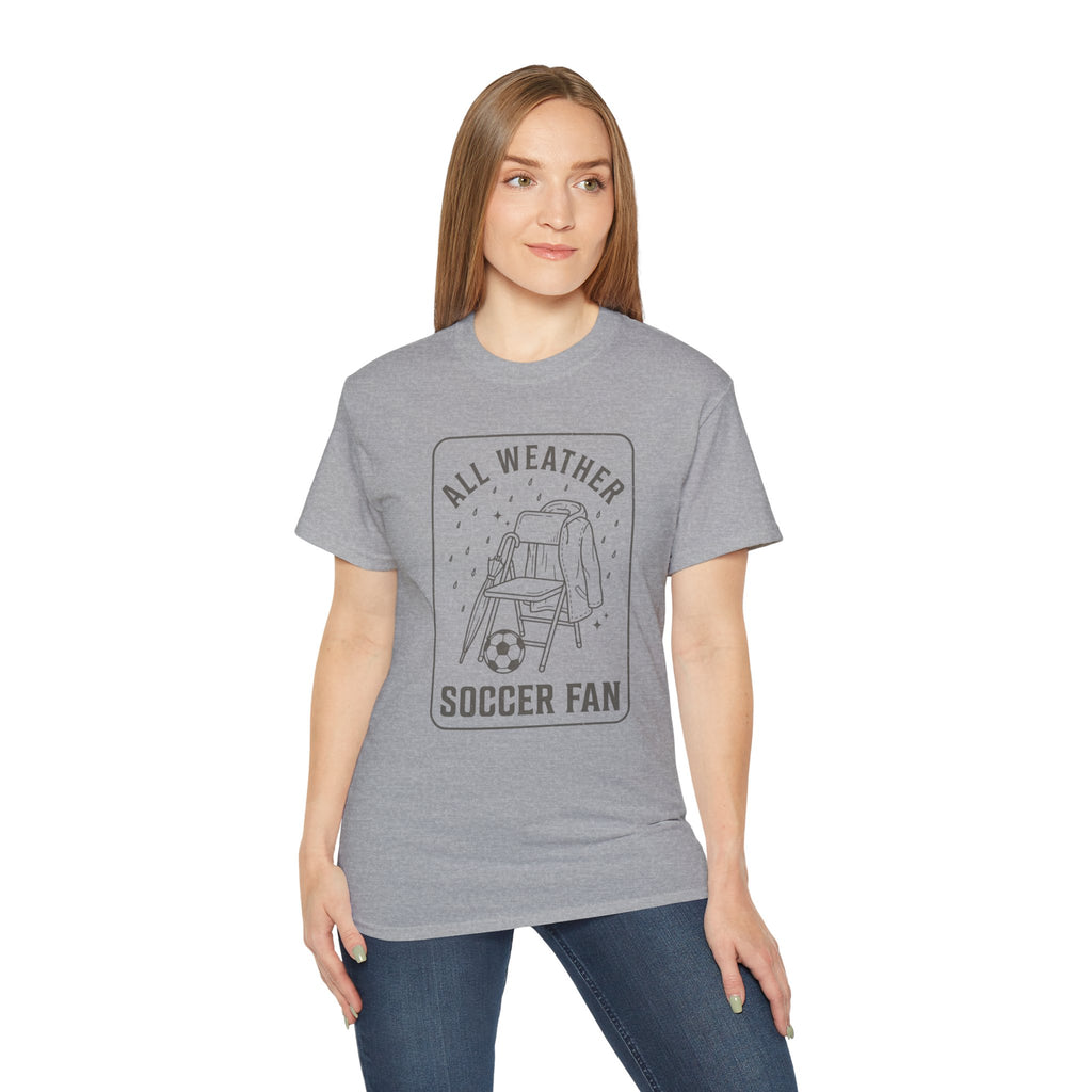 All Weather Soccer Fan T-Shirt — Outdoor Soccer Supporter Tee