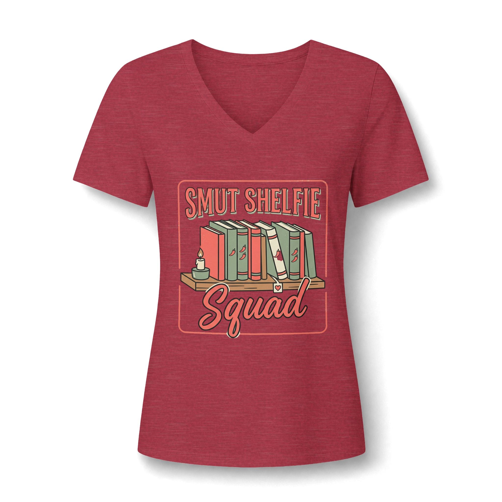 Smut Shelfie Squad V-Neck Tee