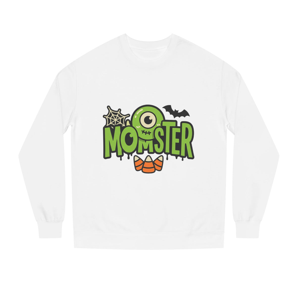 Momster Halloween Sweatshirt — Cute Green Monster Mom Graphic