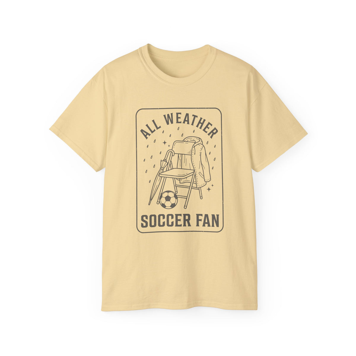 All Weather Soccer Fan T-Shirt — Outdoor Soccer Supporter Tee