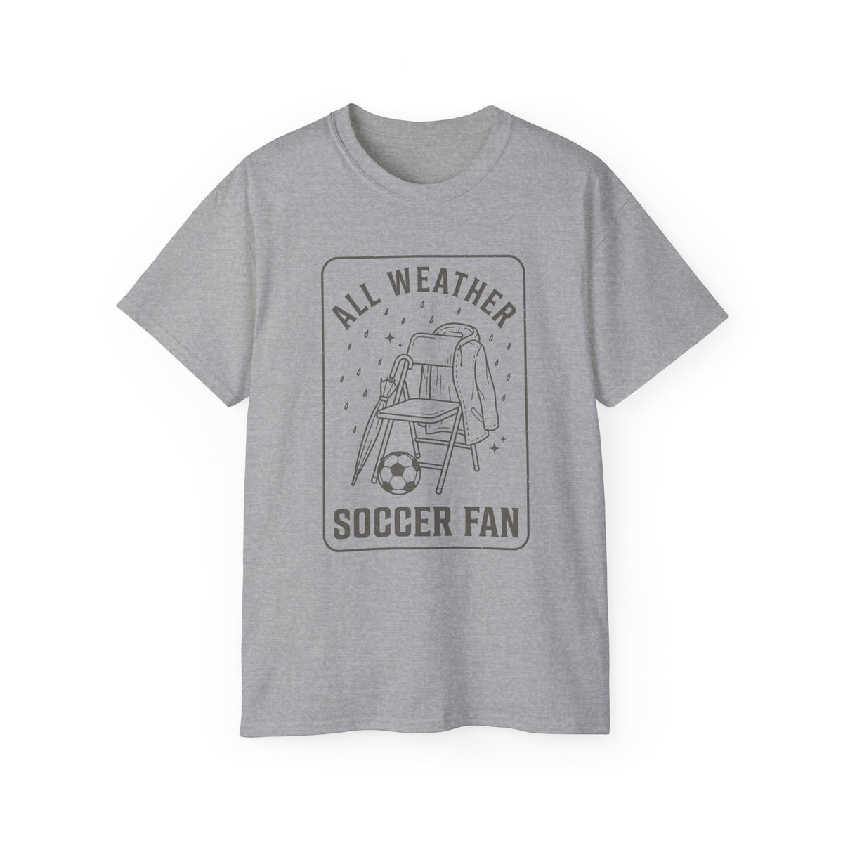 All Weather Soccer Fan T-Shirt — Outdoor Soccer Supporter Tee