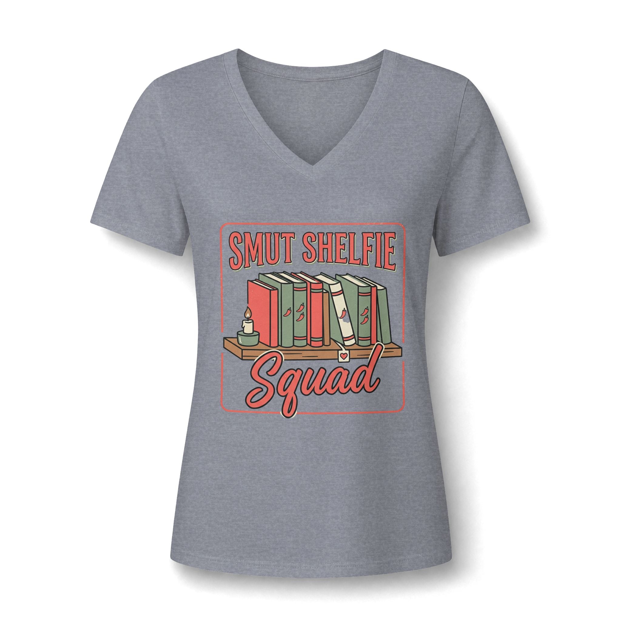 Smut Shelfie Squad V-Neck Tee