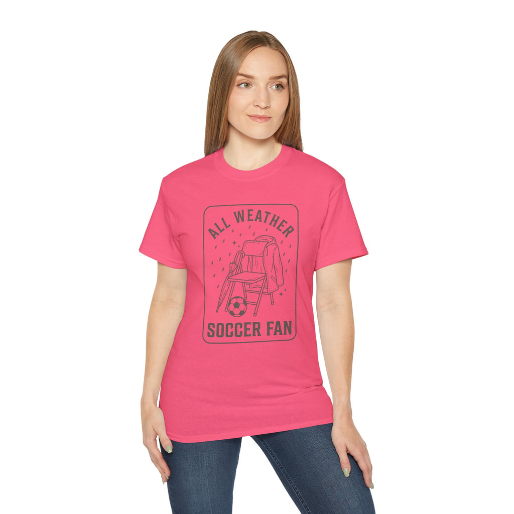 All Weather Soccer Fan T-Shirt — Outdoor Soccer Supporter Tee