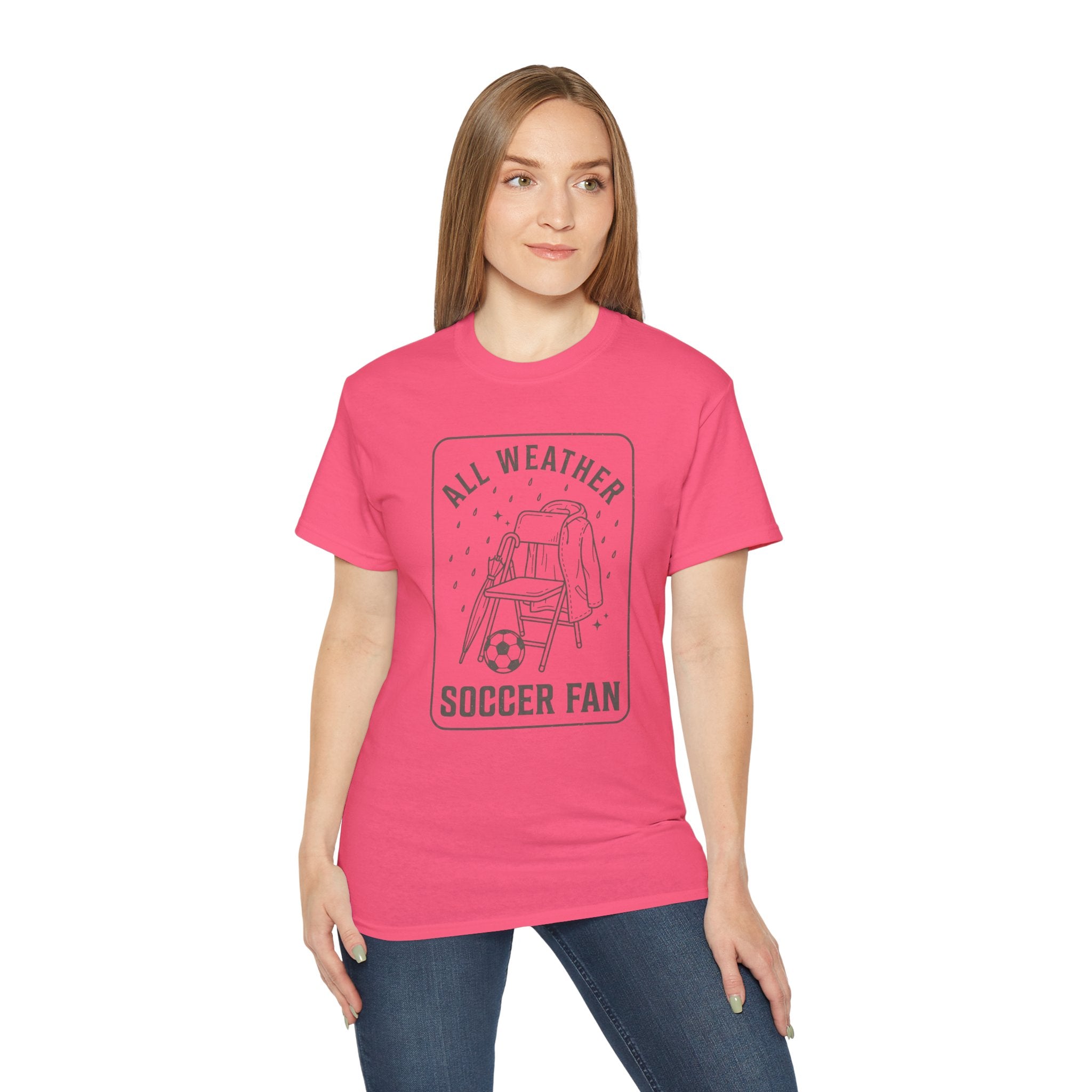 All Weather Soccer Fan T-Shirt — Outdoor Soccer Supporter Tee