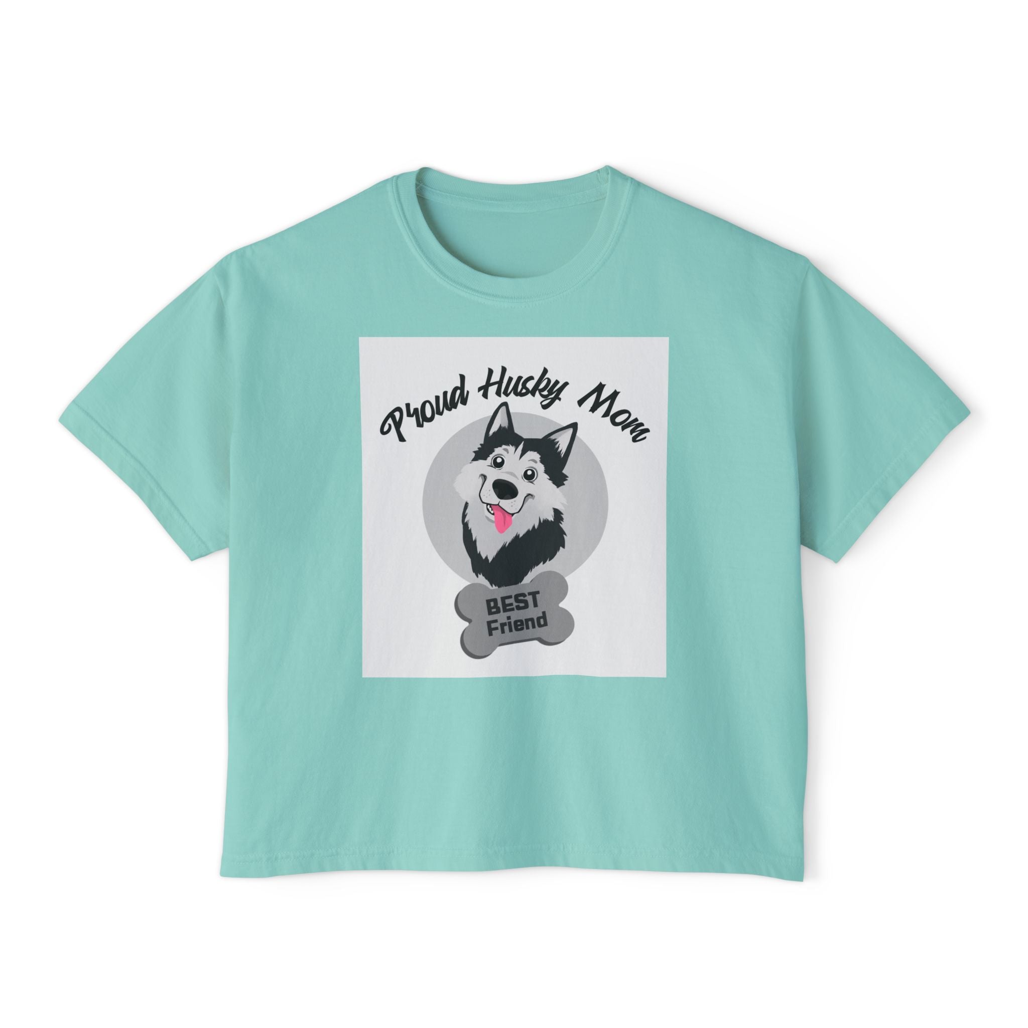 Proud Husky Mom Women's Boxy Tee – Best Friend Dog Lover Shirt
