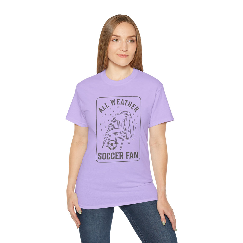 All Weather Soccer Fan T-Shirt — Outdoor Soccer Supporter Tee