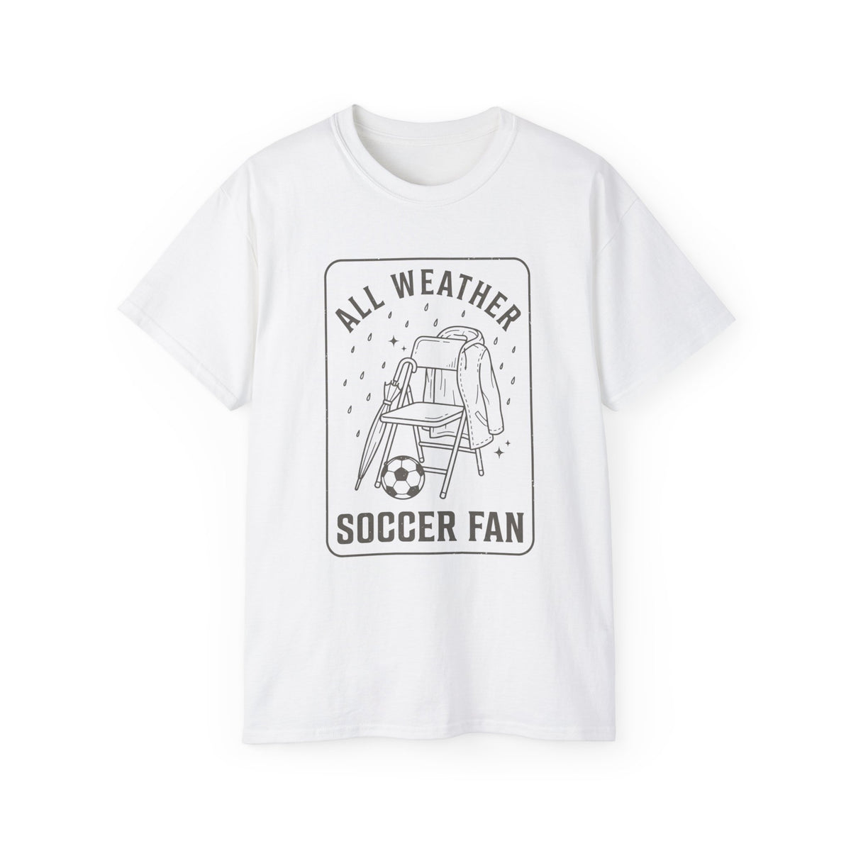 All Weather Soccer Fan T-Shirt — Outdoor Soccer Supporter Tee