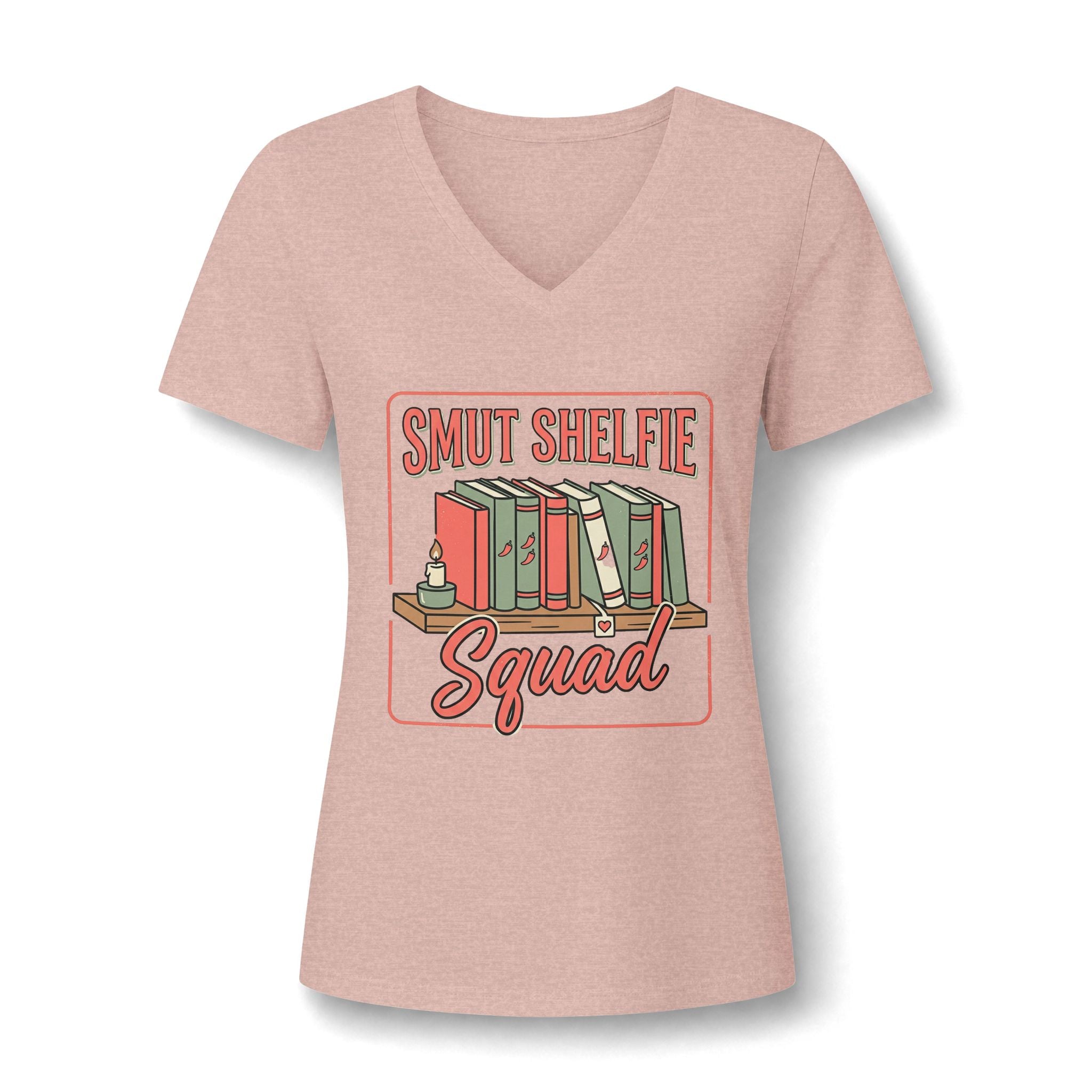 Smut Shelfie Squad V-Neck Tee