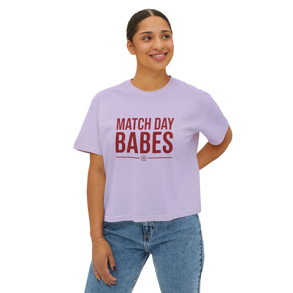 Match Day Babes Women's Boxy Tee – Soccer Game Day Shirt