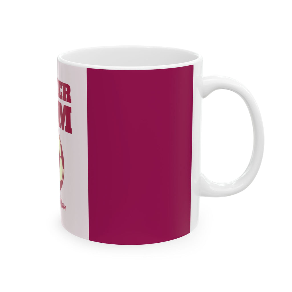 Soccer Mom Ceramic Mug (11oz & 15oz) — 'I'm A Cool Mom' Heart Soccer Ball Coffee Cup