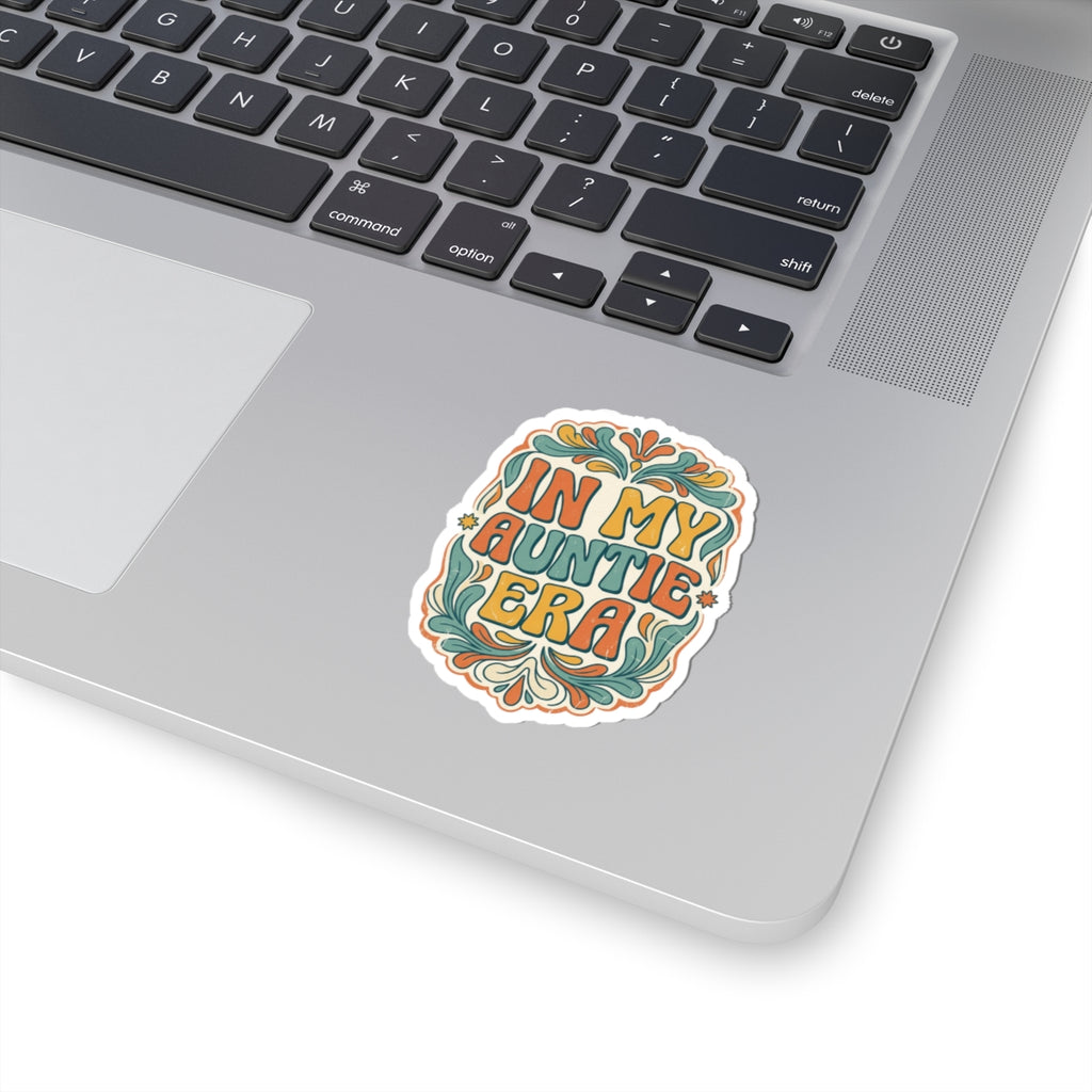 In My Auntie Era Kiss-Cut Sticker | Retro Floral Auntie Pride