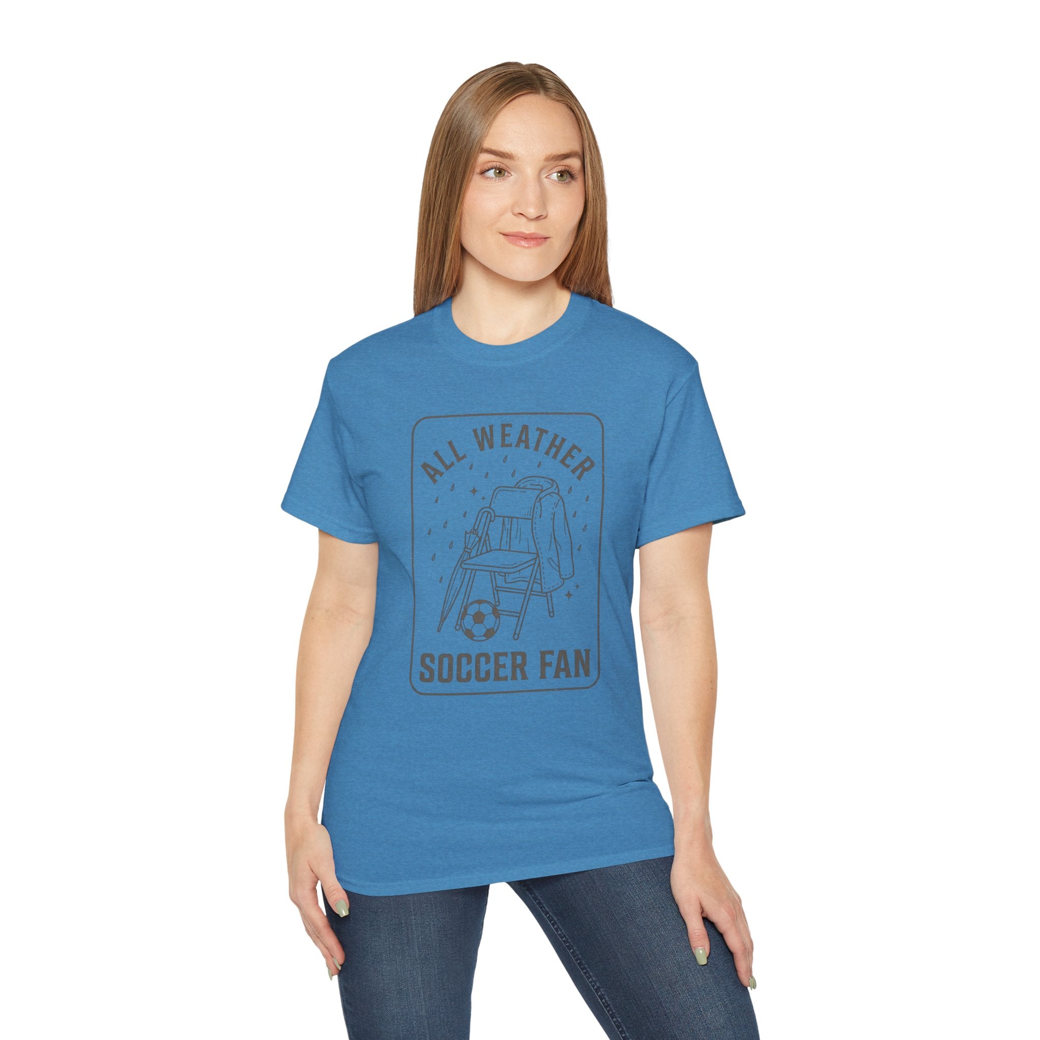 All Weather Soccer Fan T-Shirt — Outdoor Soccer Supporter Tee