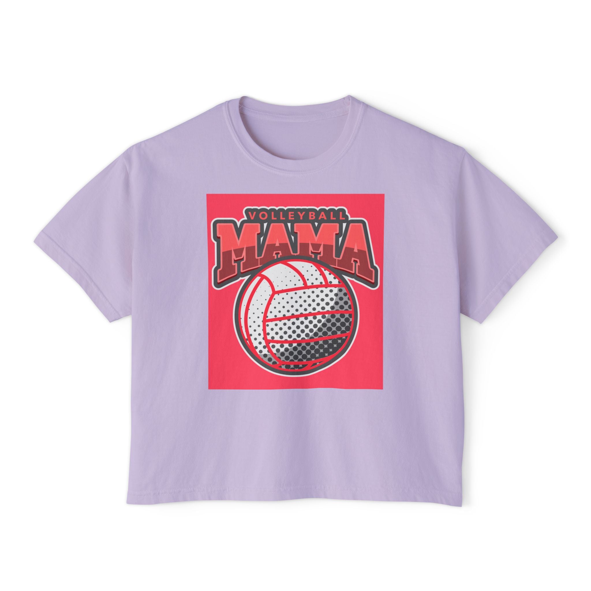 Volleyball Mama Boxy Tee — Retro Volleyball Mom Shirt