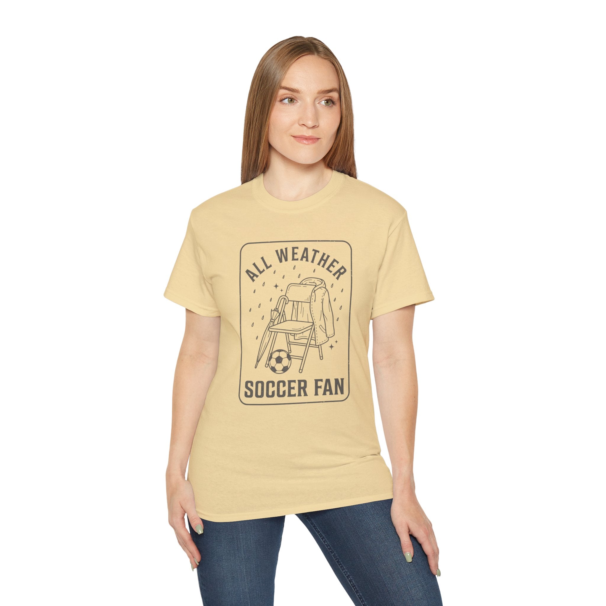 All Weather Soccer Fan T-Shirt — Outdoor Soccer Supporter Tee