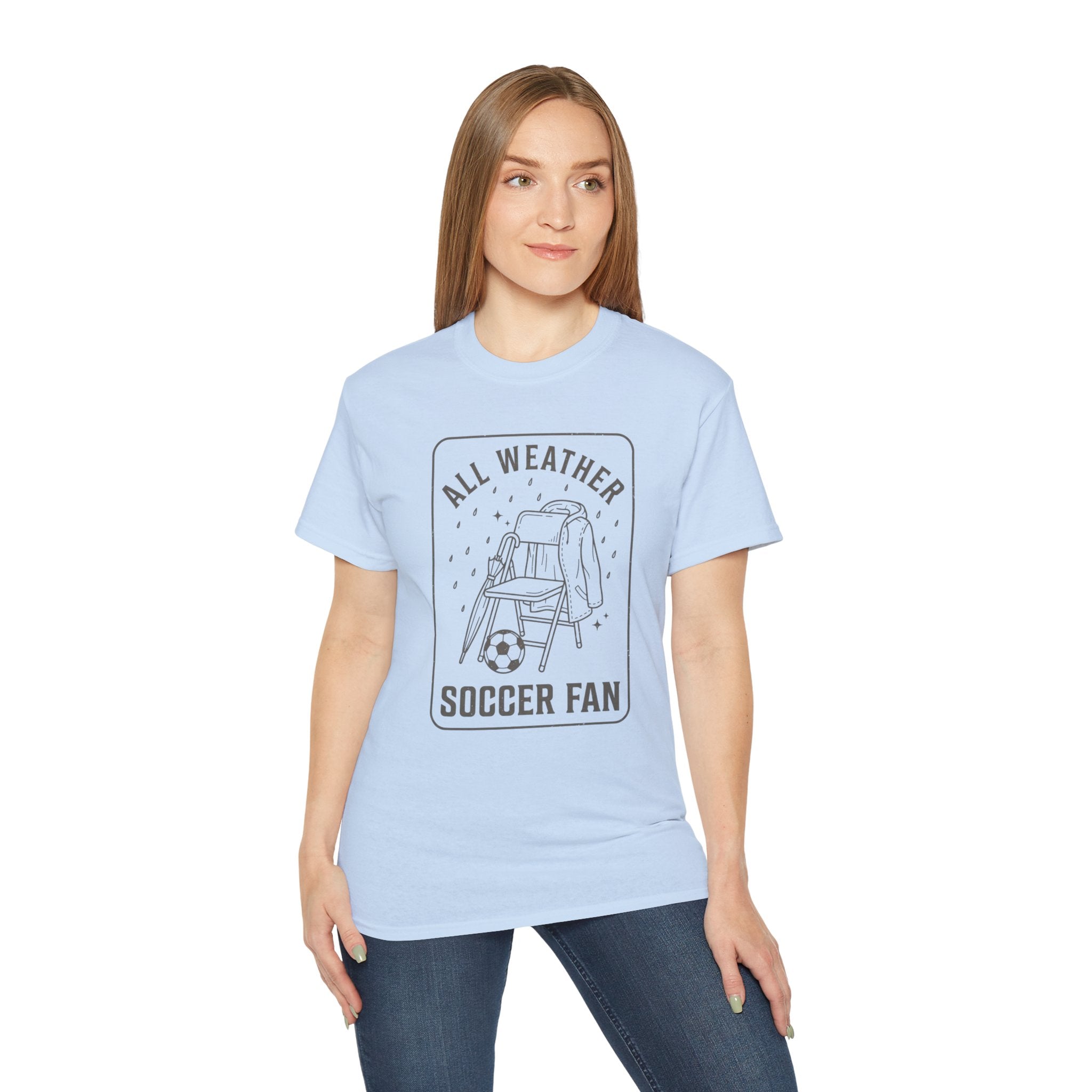 All Weather Soccer Fan T-Shirt — Outdoor Soccer Supporter Tee