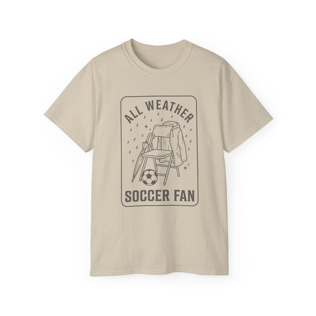 All Weather Soccer Fan T-Shirt — Outdoor Soccer Supporter Tee