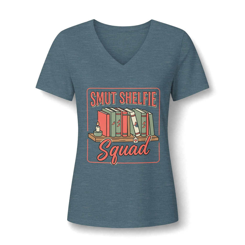Smut Shelfie Squad V-Neck Tee