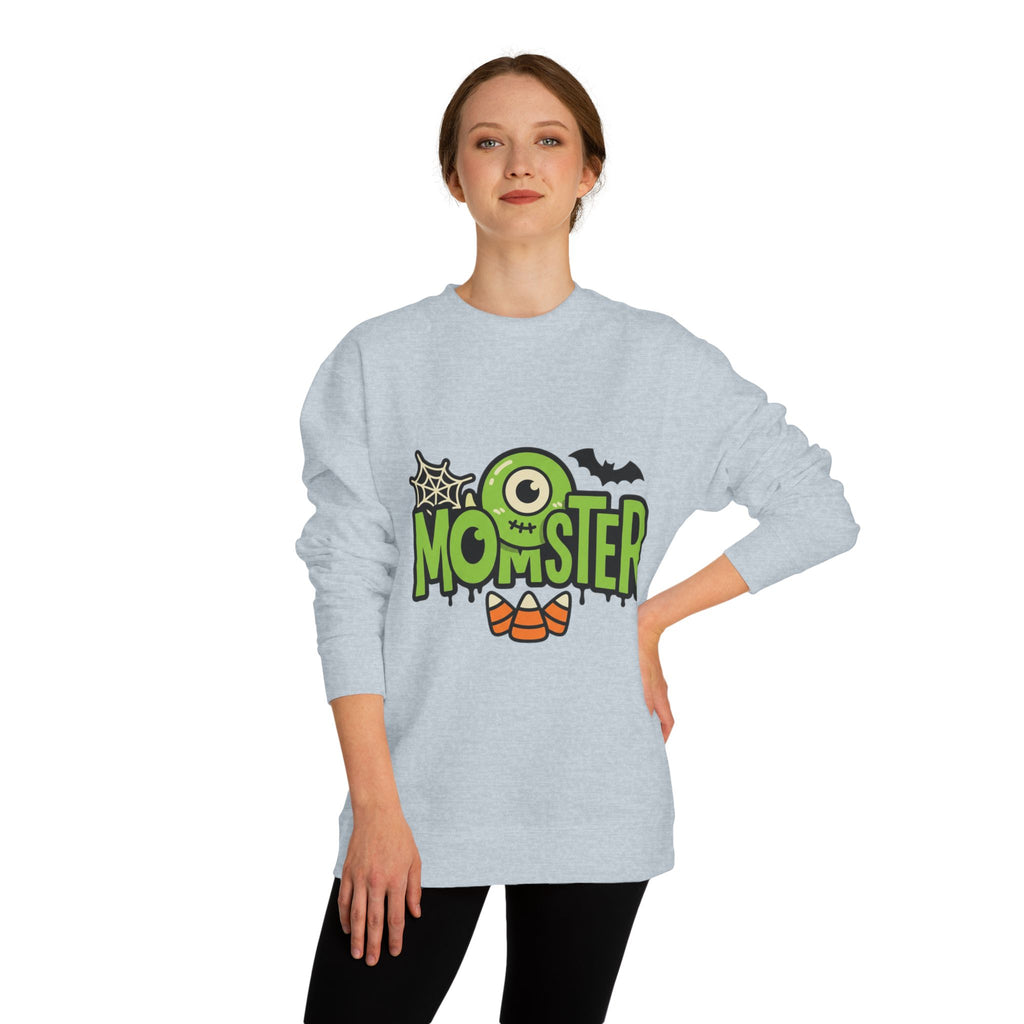 Momster Halloween Sweatshirt — Cute Green Monster Mom Graphic