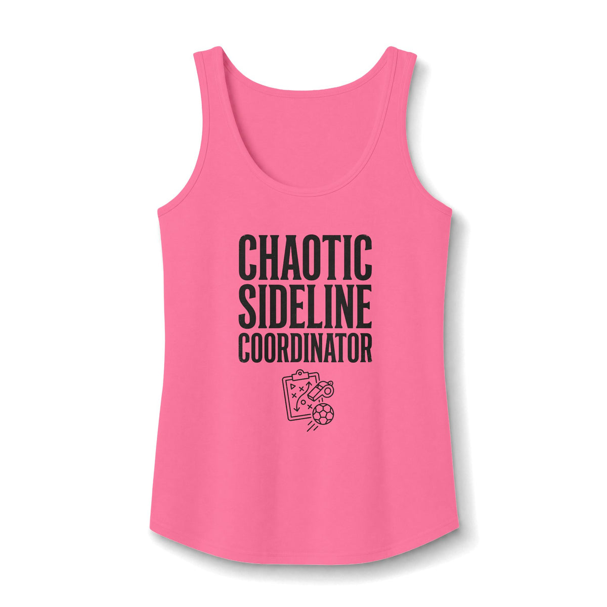 Chaotic Sideline Coordinator Tank Top — Funny Mom Sports Mom Coach Tee