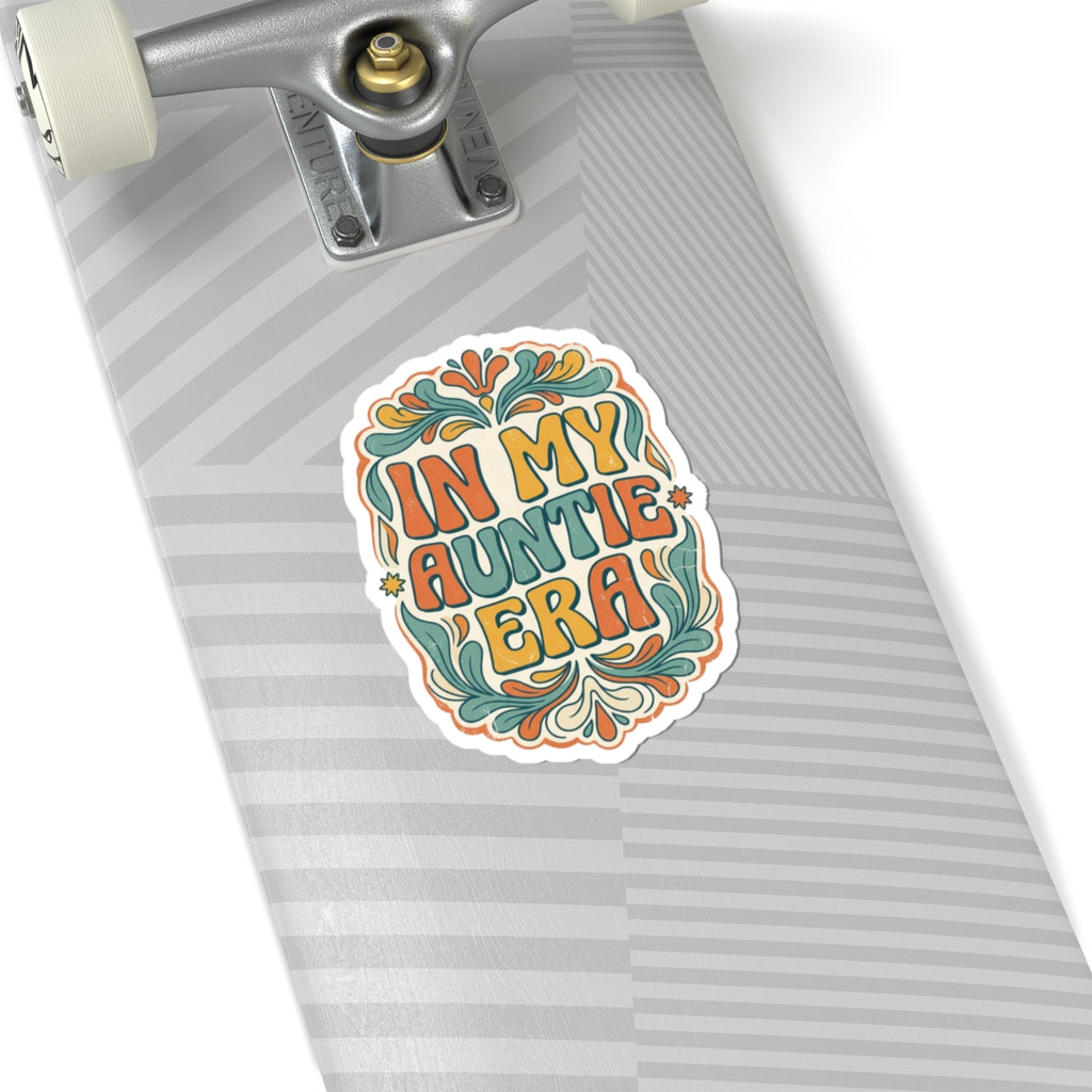 In My Auntie Era Kiss-Cut Sticker | Retro Floral Auntie Pride