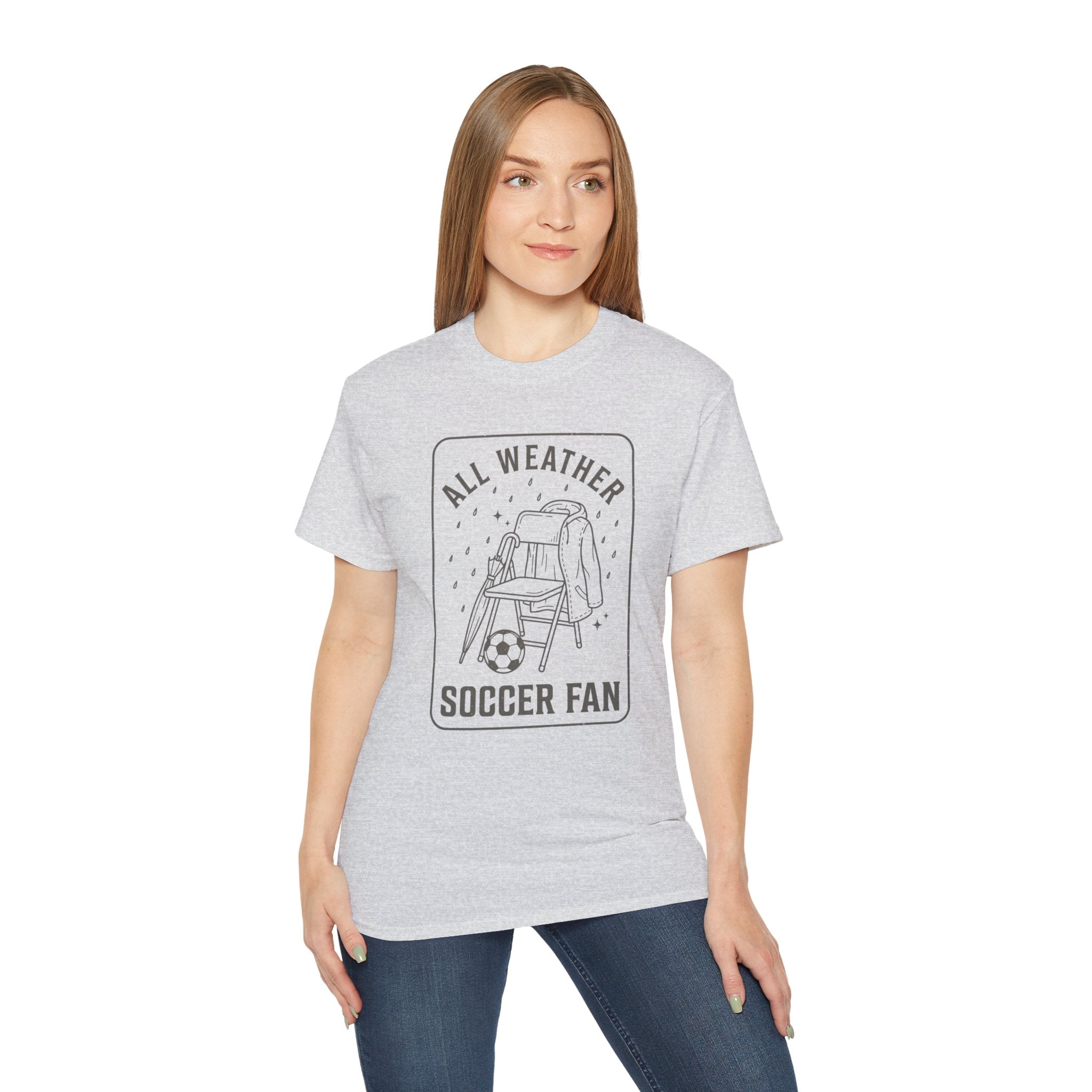 All Weather Soccer Fan T-Shirt — Outdoor Soccer Supporter Tee